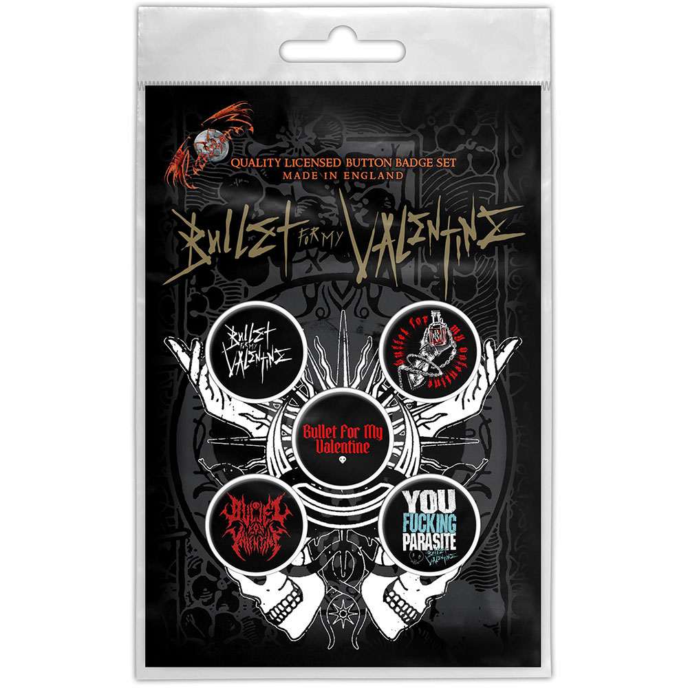 Bullet For My Valentine - Logo Bouton broche - Noir